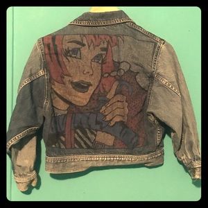 EJ Gitano Jean Jacket sz Small Comic Vintage
